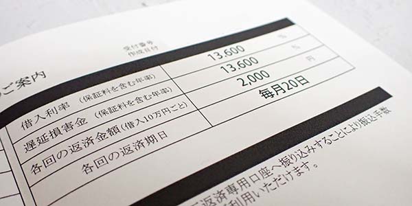 カードローンの契約書