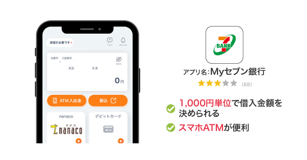 セブン銀行カードローンのアプリ